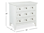 Heron Cove - Two Tone Drawer Nightstand - Chalk White And Dovetail Gray