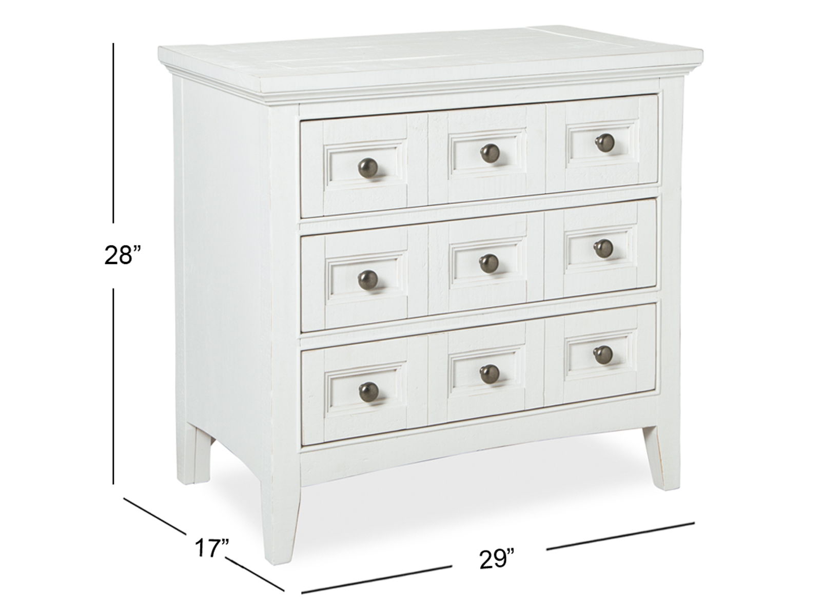 Heron Cove - Two Tone Drawer Nightstand - Chalk White And Dovetail Gray
