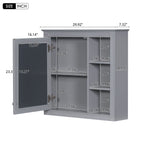 Wall Mounted Medicine Cabinet With Mirror And 3 Open Shelves