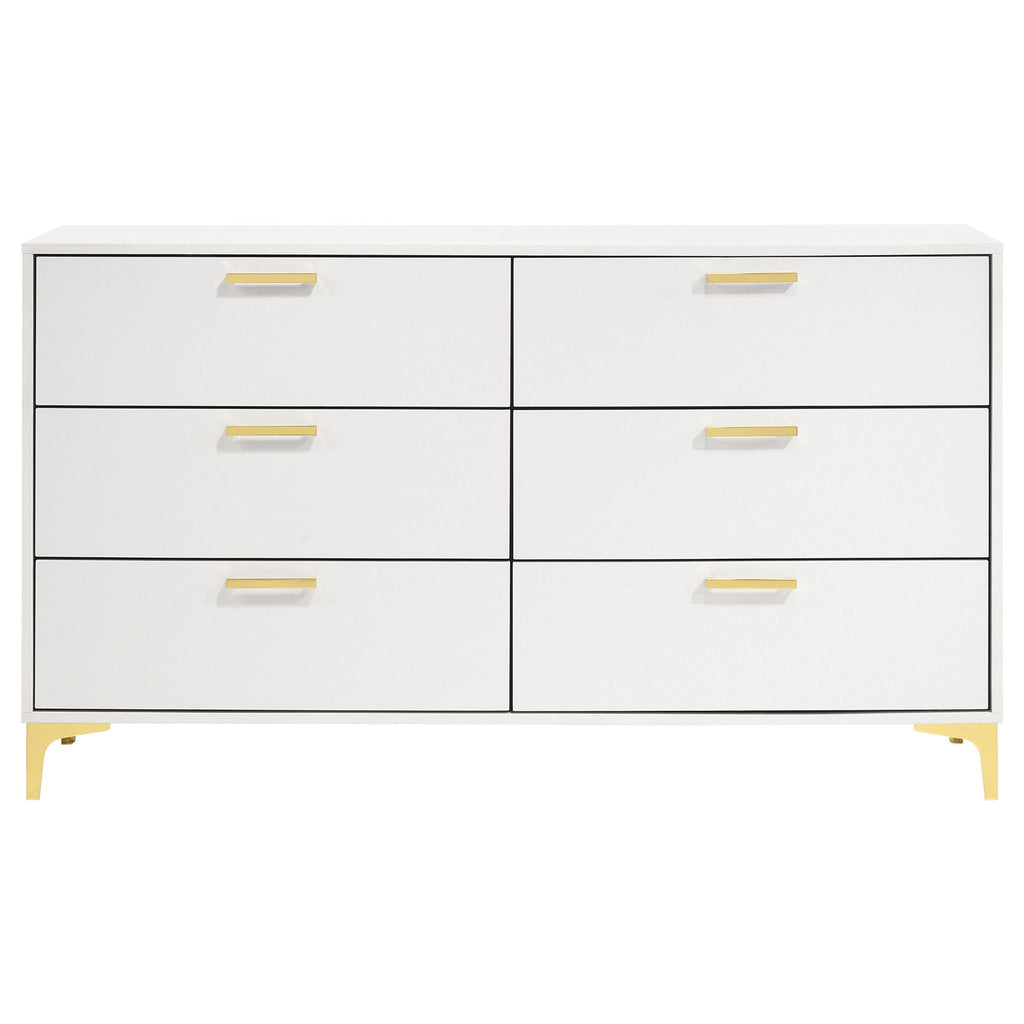 Kendall 6-drawer Dresser White