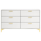 Kendall 6-drawer Dresser White