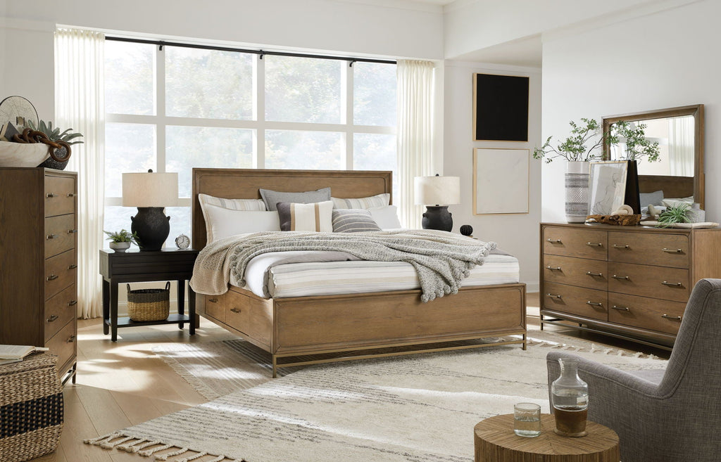 Lindon - Dark Open Nightstand - Coffee Bean