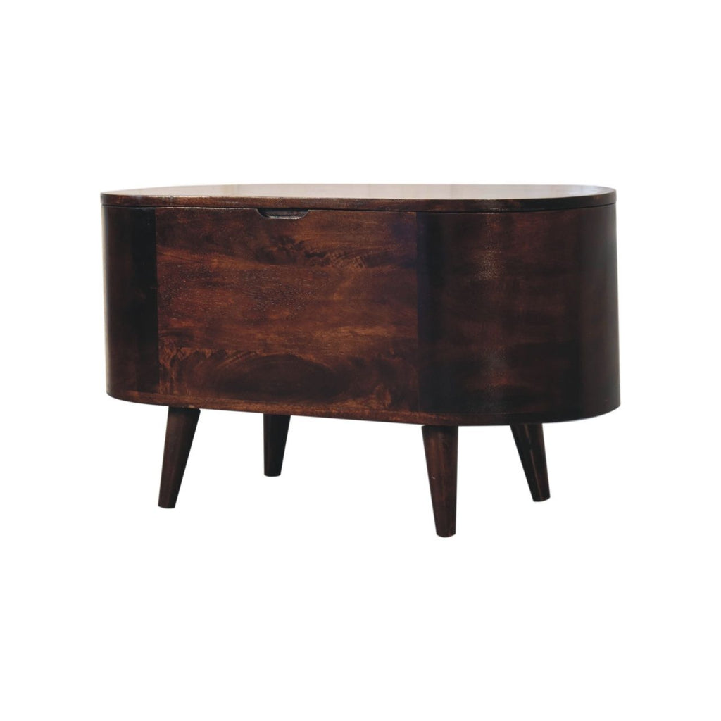 Rounded Lid Up Blanket Box