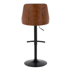 Gianna - Mid Century Modern Adjustable Barstool, Swivel With Rounded T Footrest (Set of 2)