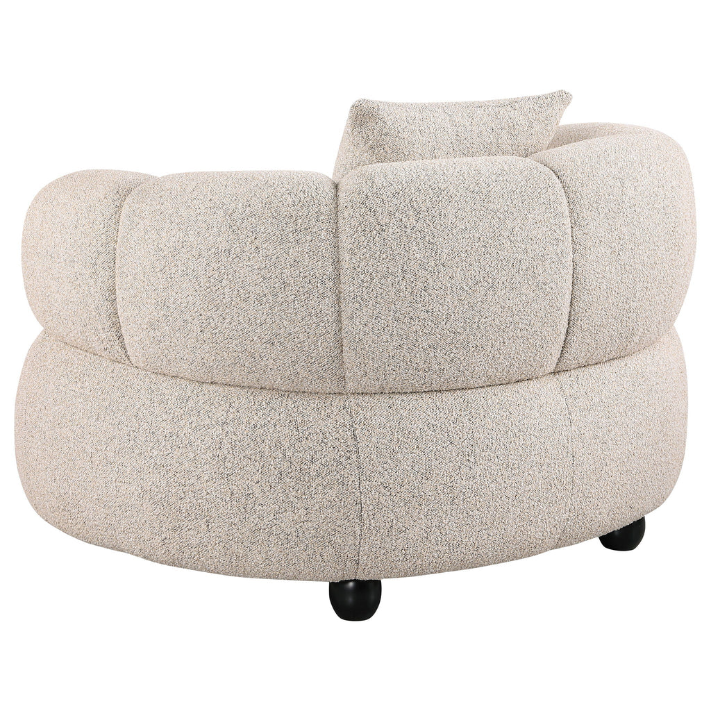 Whitney Contemporary Channel Tufted Woven Fabric Upholstered Accent Chair