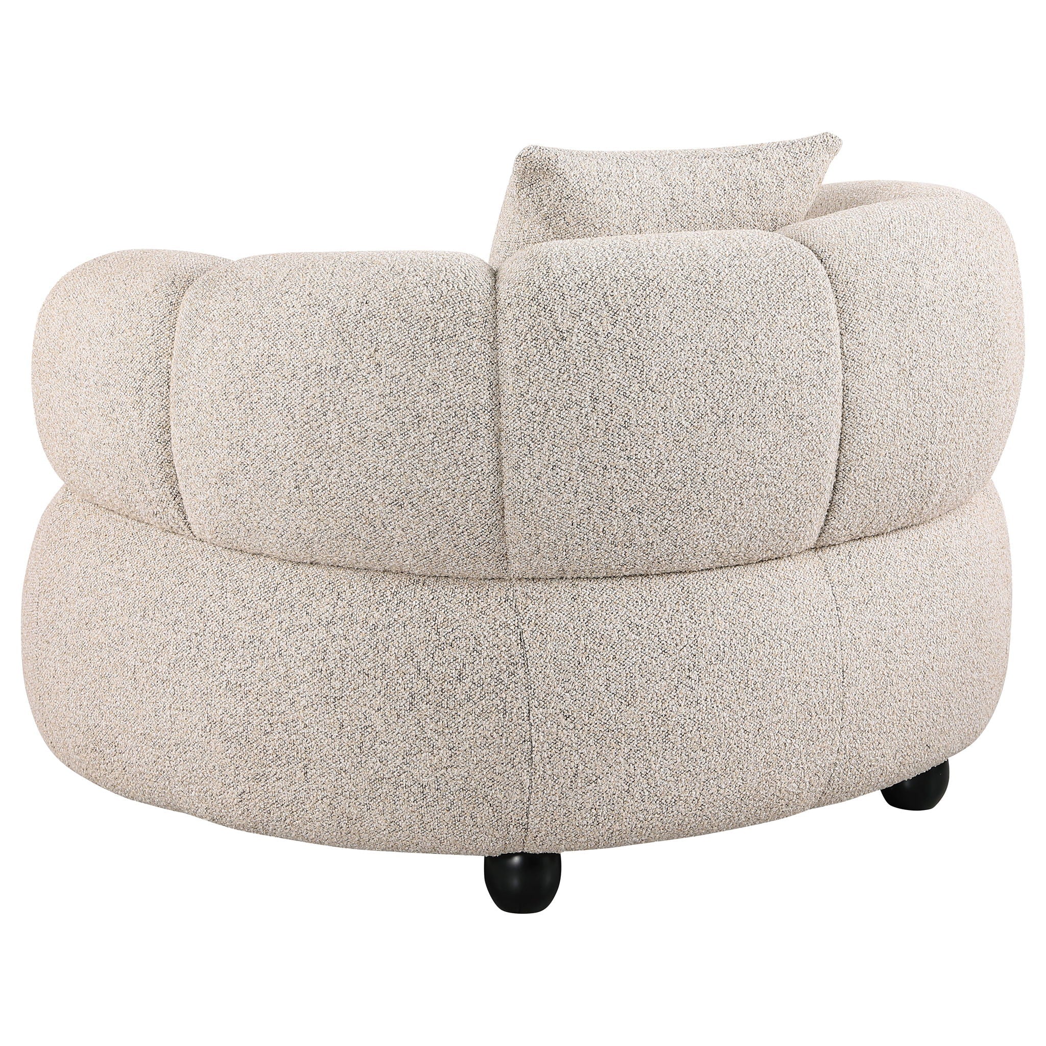 Whitney Contemporary Channel Tufted Woven Fabric Upholstered Accent Chair