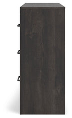 Hollivern - Six Drawer Dresser - Dark Gray