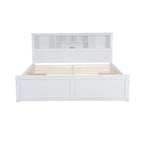 Platform Bed With Multi Storage Headboard, USB And Drawers