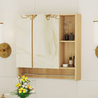 Bathroom Mirror Medicine Cabinet Wall Mounted With Shelves