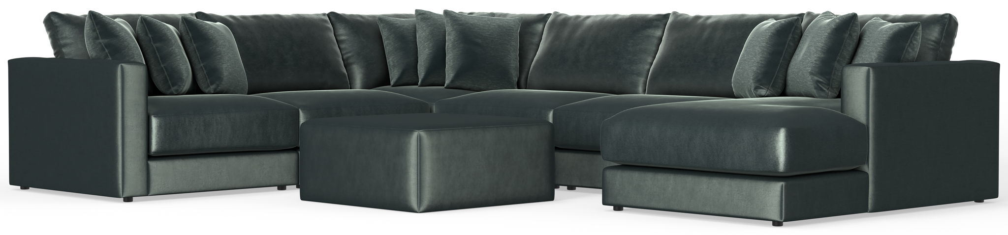 Remington - Modular Sofa And Cocktail Ottoman - Pine