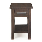 Kitchener - Narrow Side Table - Warm Walnut Brown