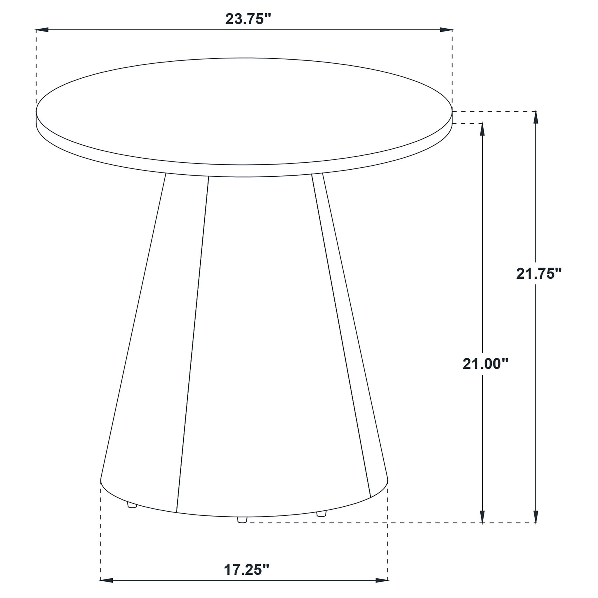 Franklin Round Wood Pedestal Side End Table Grey and Dark Brown