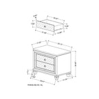 Cross - Glam Nightstand - Champagne