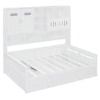 Daybed With All-In-One Cabinet And Shelf