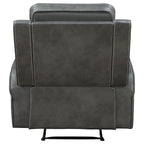 Raelynn Upholstered Track Arm Recliner Grey
