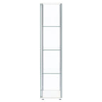 Bellatrix 3-shelf Clear Glass Curio Cabinet White