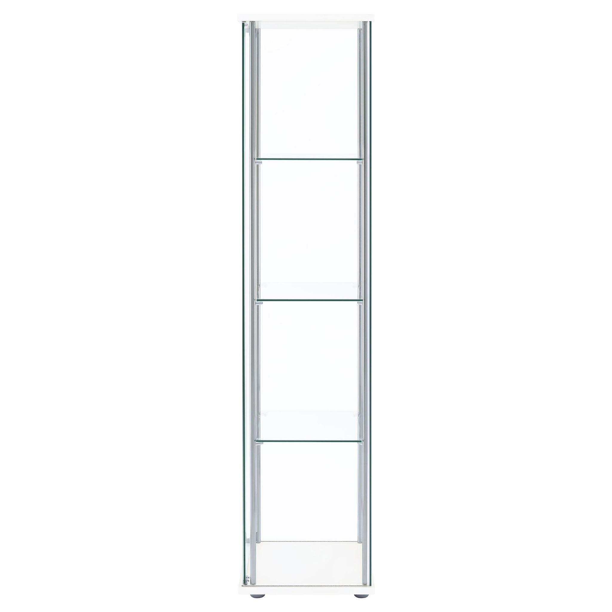 Bellatrix 3-shelf Clear Glass Curio Cabinet White