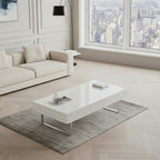 Rectangular Coffee Table With Hidden Storage