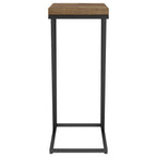 Sergio Engineered Wood C-Shaped Side Table Rustic Tobacco