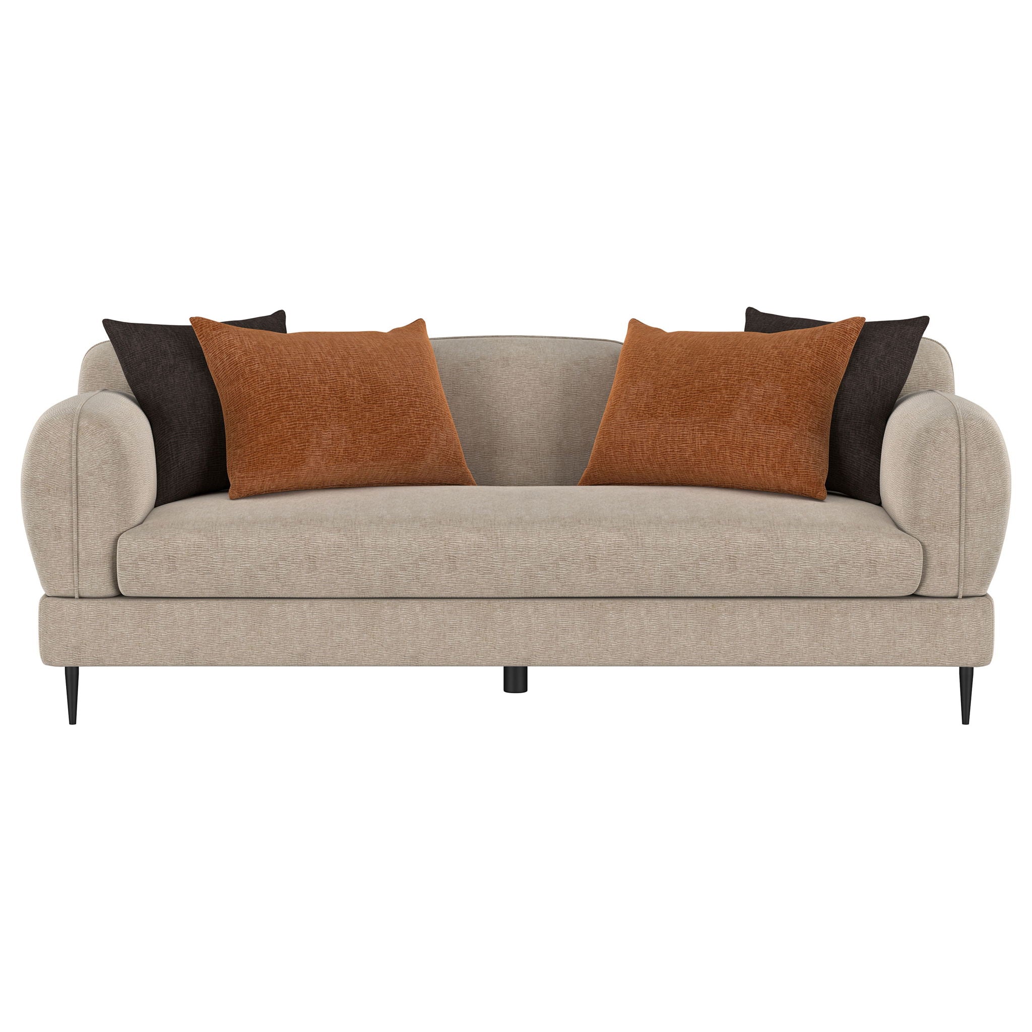 Jade 2-piece Chenille Upholstered Sofa Set Latte
