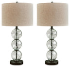 Airbal - Glass Table Lamp (Set of 2) - Clear / Black