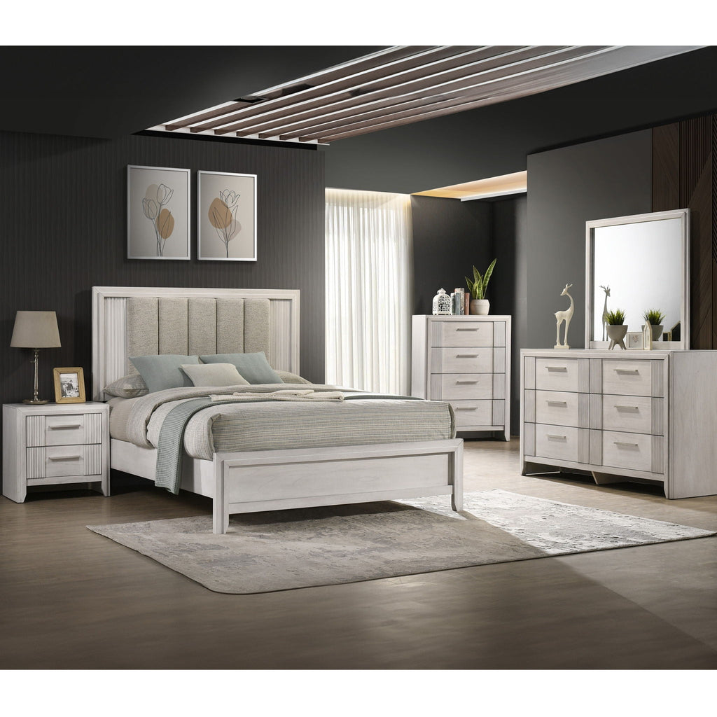 6 Drawer Storage Dresser Furniture - Antique White