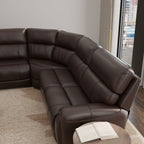 Brazil - Power Sectional With Adjustable Headrest & Footrest - Dark Brown