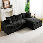 Modular Sofa, Convertible Twin Seat With Chaise Lounge