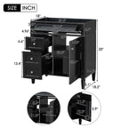 Bathroom Vanity With 2 Drawers And Tip-Out Drawer, Storage Cabinet