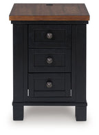 Wildenauer - Chair Side End Table - Brown / Black