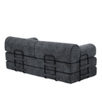 Modern 2 Tone Fabric Convertible Sleeper Sofa Bed