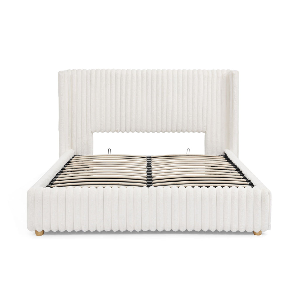 Functional Vertical Striped Bed With Gas Lift Storage