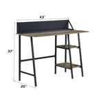 Garima - Writing Desk - Rustic Oak & Black