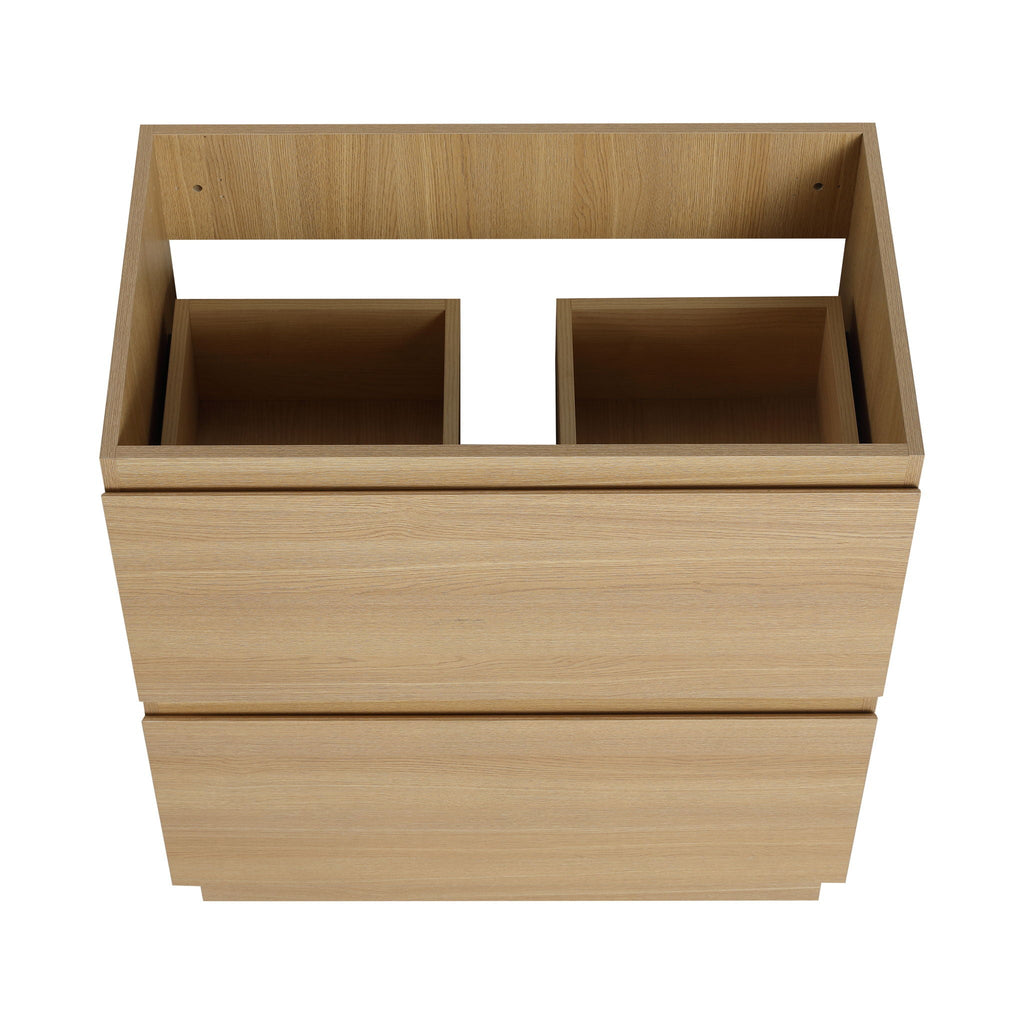 Modern Freestanding Bathroom Vanity Cabinet With Double Drawer