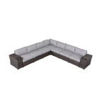 Modern Rattan Wicker Seating Group With Cushions
