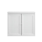 Kitchen Storage Cabinet With Double Doors, Adjustable Shelves, Sideboard Buffet For Dining Room - White