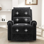 Manual Recliner Massage Chair With Swivel Rocker, 8 Massage Modes, Side Storage Pocket