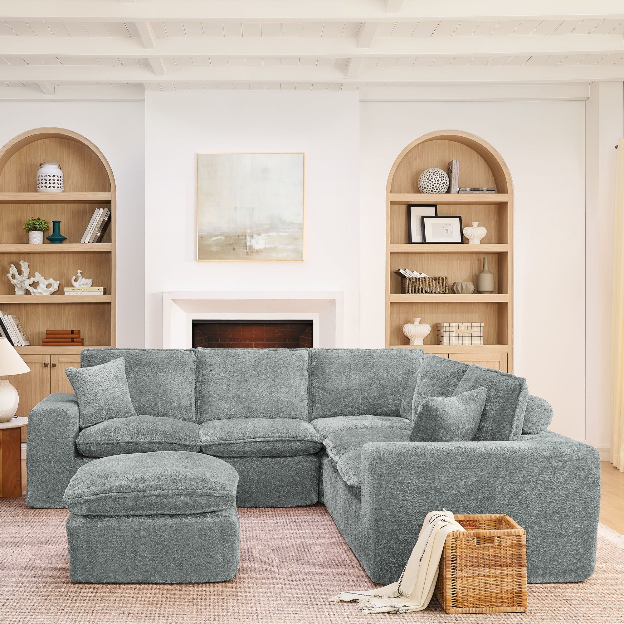 Sectional Sofa With Moveable Ottoman