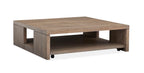 Cypress - Square Cocktail Table With Casters - Spiced Brown
