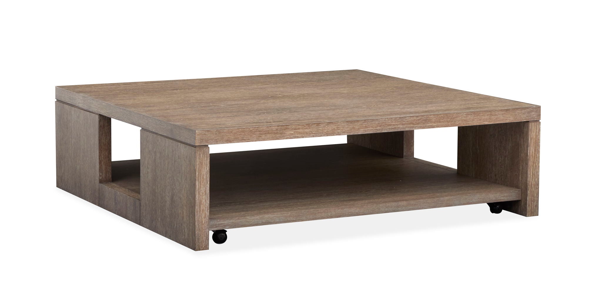 Cypress - Square Cocktail Table With Casters - Spiced Brown