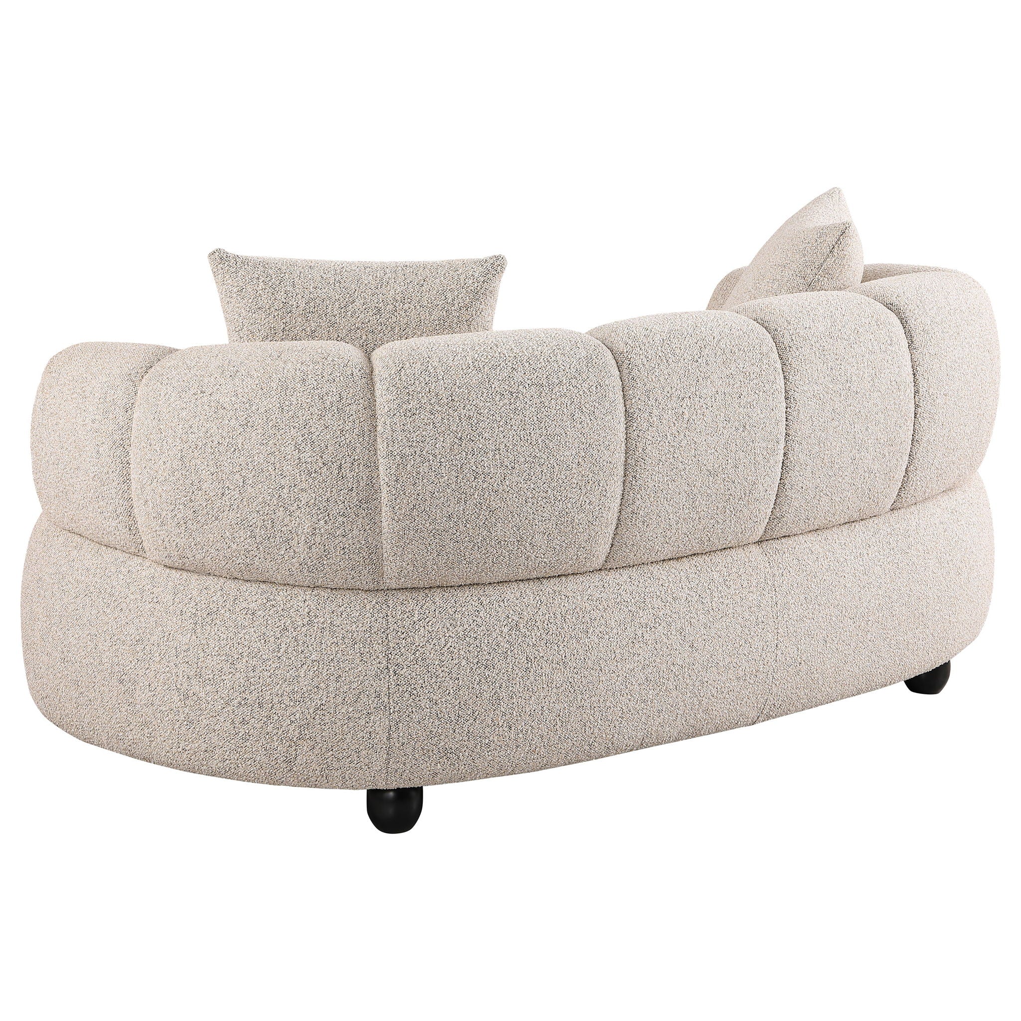 Whitney Contemporary Channel Tufted Woven Fabric Upholstered Sofa Set