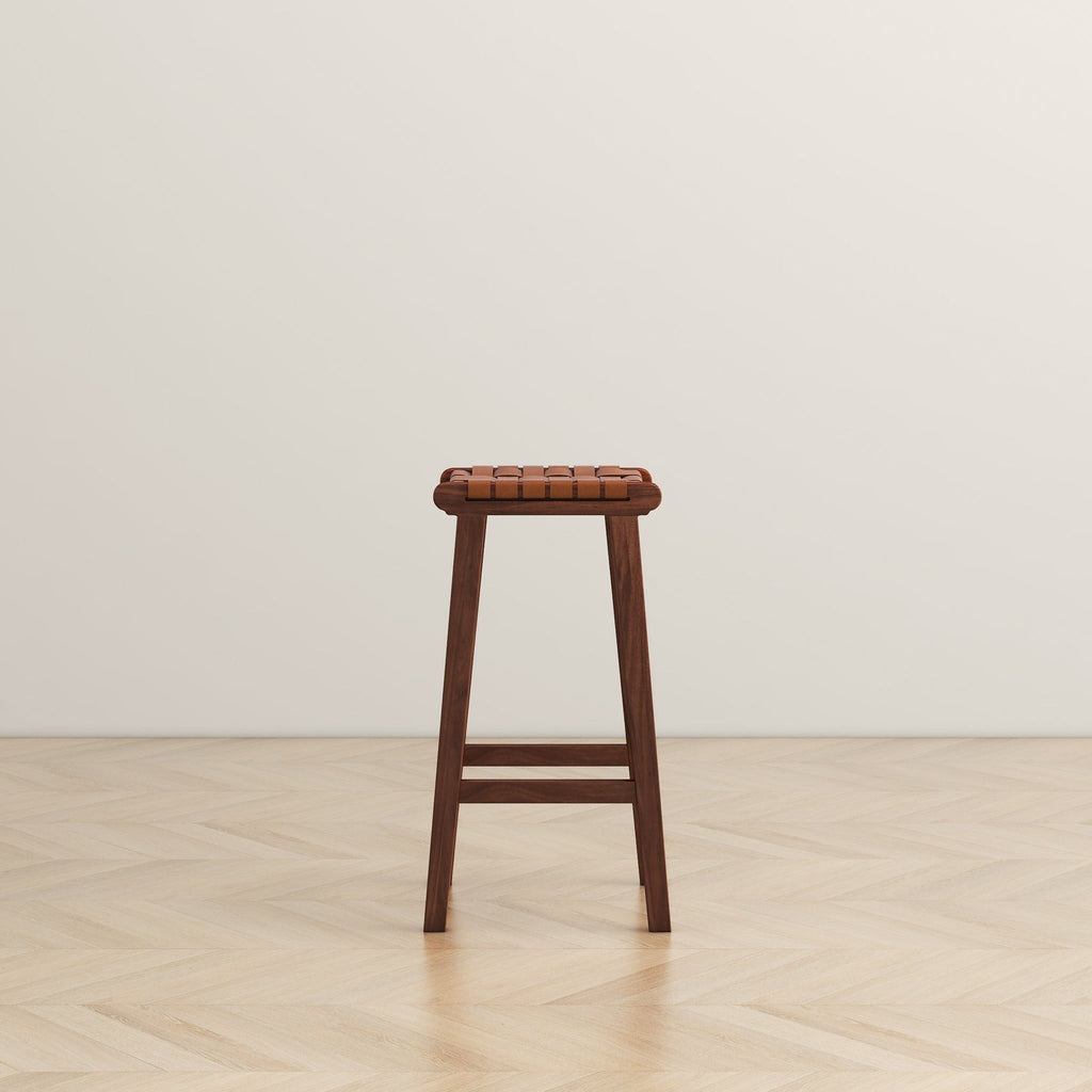 James - Mid-Century Modern Genuine Counter Stool