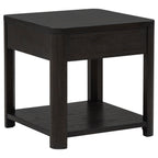 Marcelo Wood End Table with Drawer and Shelf Coffee