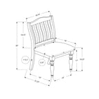 Dining Chair, Upholstered, Side, Transitional (Set of 2) - Gray