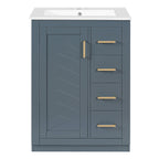 Modern Bathroom Vanity With 1 Door And 3 Drawers