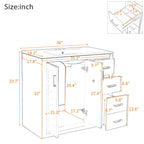 Bathroom Vanity With Sink Combo, Storage Cabinet, Freestanding Set With 3 Drawers & Soft Closing Doors