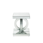 Ornat - End Table - Mirrored & Faux Square Diamonds