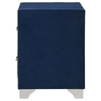 Melody Upholstered 2-drawer Nightstand Pacific Blue