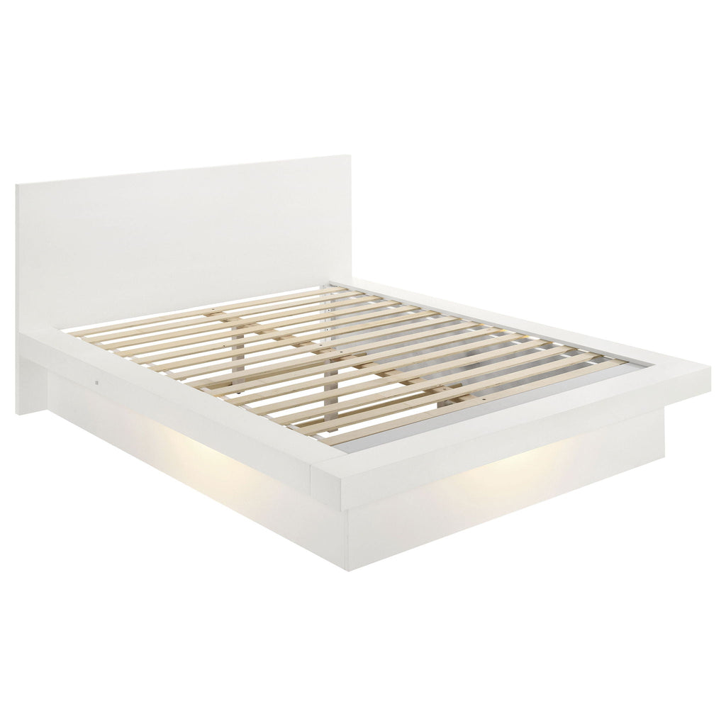 Jessica 5-piece Eastern King LED Bedroom Set Snow White