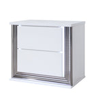 Moon - Smooth Nightstand With LED - White